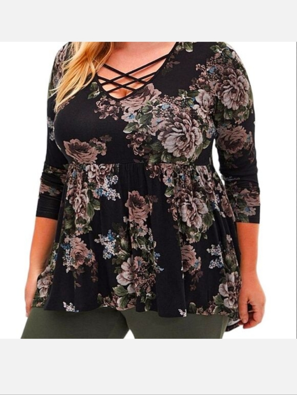 Bloomchic Floral Print Babydoll Blouse